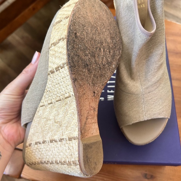 Stuart Weitzman Glover open toe wedge size 9.5 - Picture 4 of 4
